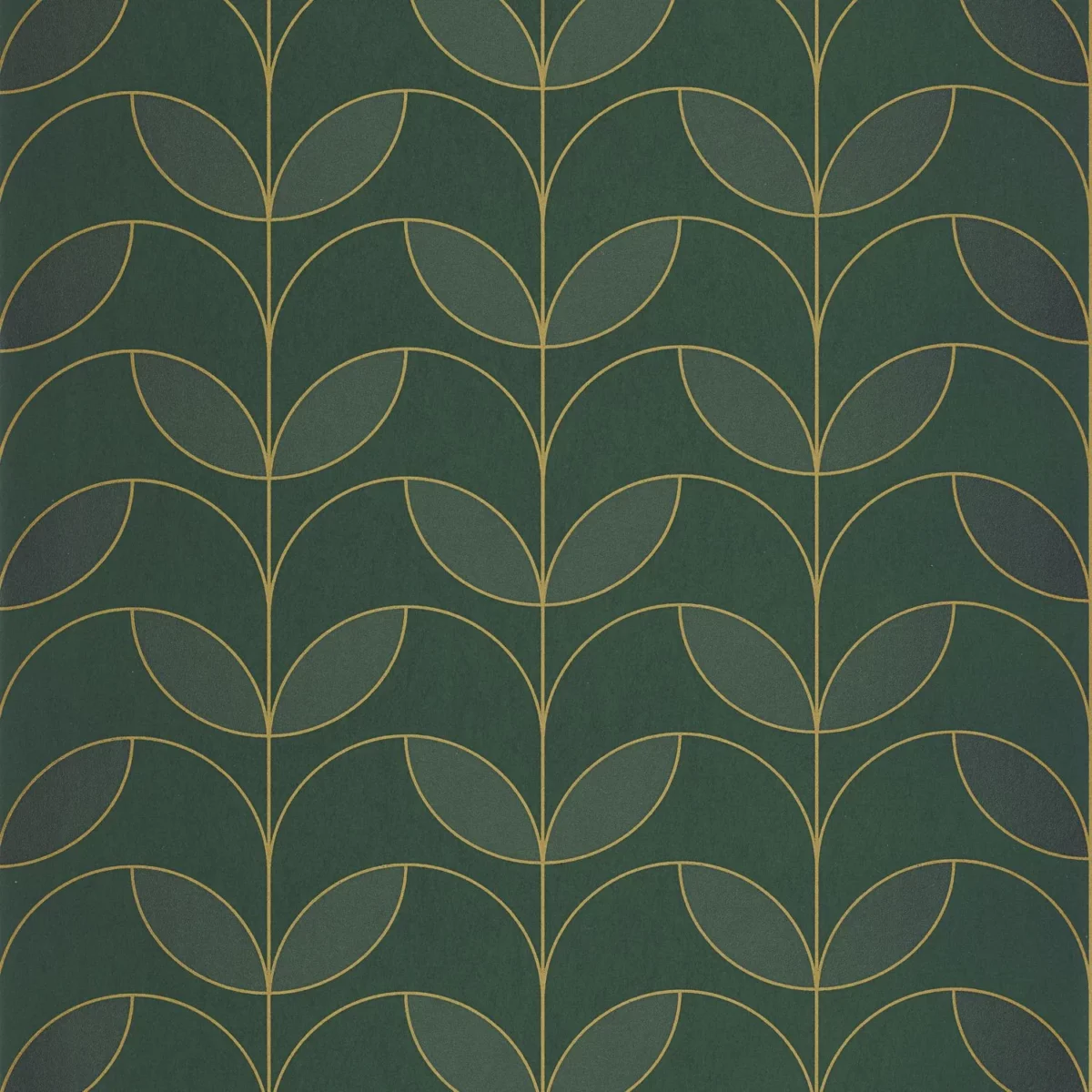 Mistinguett Wallpaper - Vert Empire by green botanical wallpaper from casadeco
