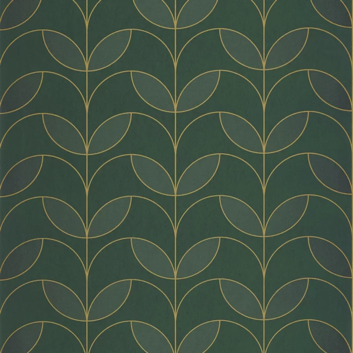 Mistinguett Wallpaper - Vert Empire swatch