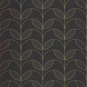 brown botanical wallpaper from casadeco