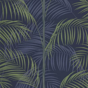 blue botanical wallpaper from casadeco