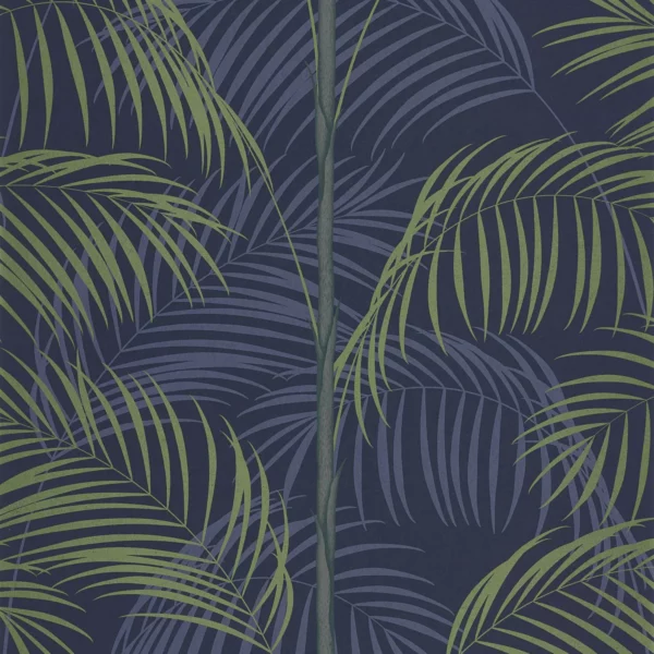 Le Tout Paris Wallpaper - Bleu Outremer / Vert by blue botanical wallpaper from casadeco