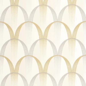yellow geometric wallpaper from casadeco