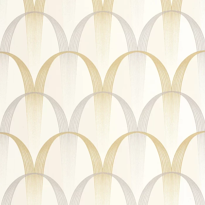 Entree Des Artistes Wallpaper - Blanc Calcaire / Gris swatch