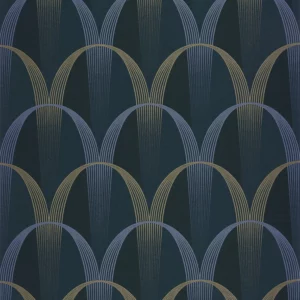 blue geometric wallpaper from casadeco