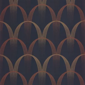 orange geometric wallpaper from casadeco