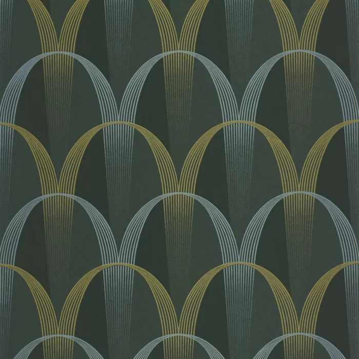 Entree Des Artistes Wallpaper - Vert Taiga swatch