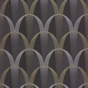 brown geometric wallpaper from casadeco