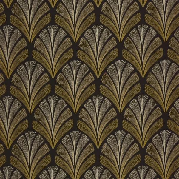 Folies St James Wallpaper - Tabac by yellow misc wallpaper from casadeco