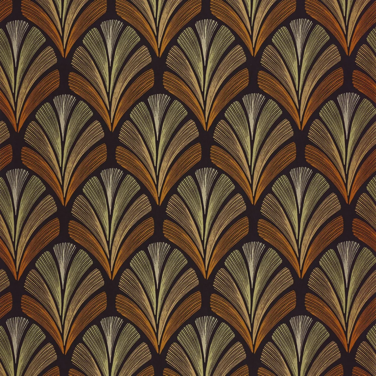 Folies St James Wallpaper - Terracotta by orange misc wallpaper from casadeco