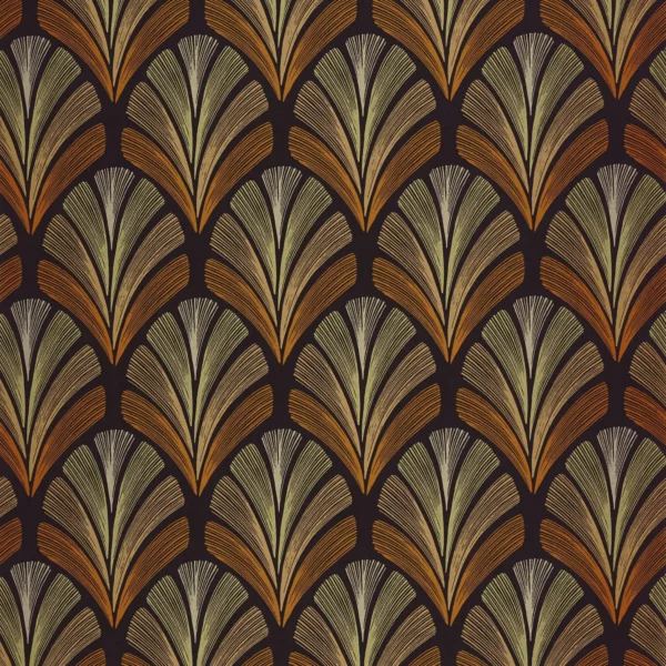 Folies St James Wallpaper - Terracotta by orange misc wallpaper from casadeco