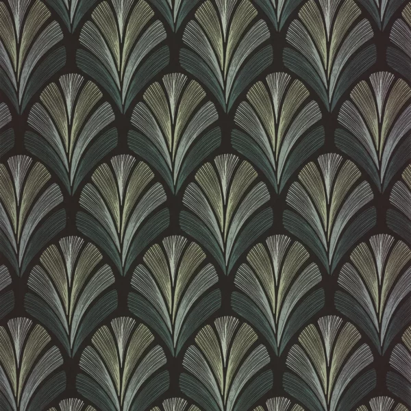 Folies St James Wallpaper - Vert Taiga by green misc wallpaper from casadeco