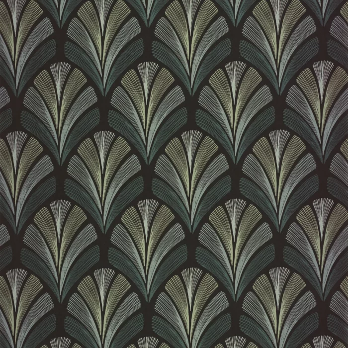 Folies St James Wallpaper - Vert Taiga swatch