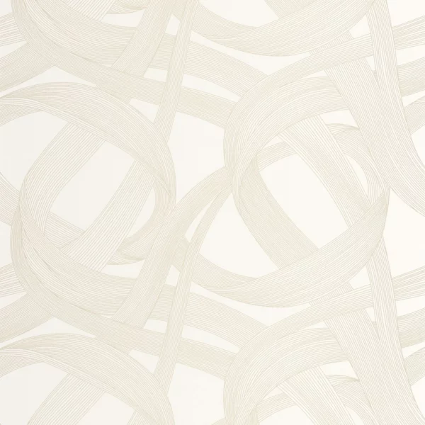 Shimmy Wallpaper - Blanc Ficelle by white contemporary wallpaper from casadeco