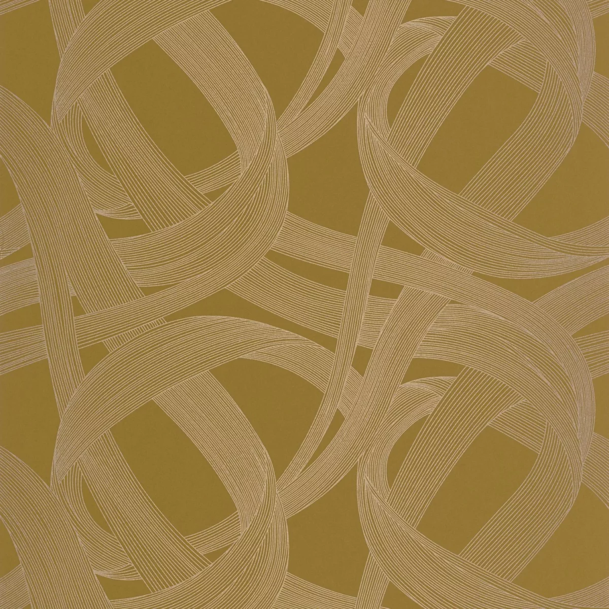 Shimmy Wallpaper - Olive by yellow contemporary wallpaper from casadeco