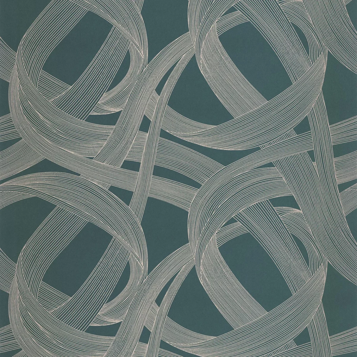 Shimmy Wallpaper - Bleu Petrole / Gris by blue contemporary wallpaper from casadeco