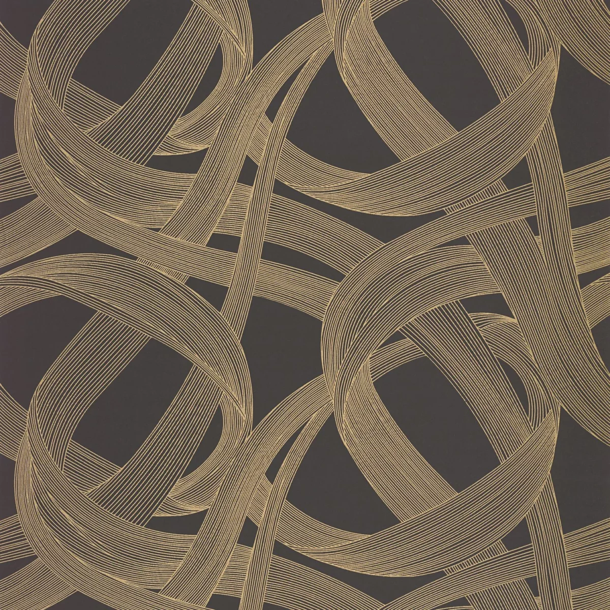Shimmy Wallpaper - Noir / Mordore by brown contemporary wallpaper from casadeco