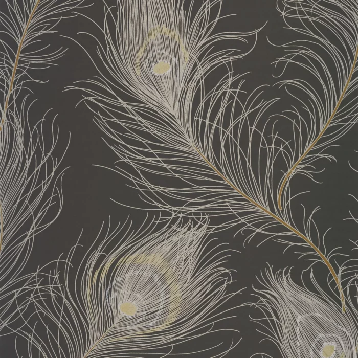 Revue Wallpaper - Noir Fusain / Or swatch