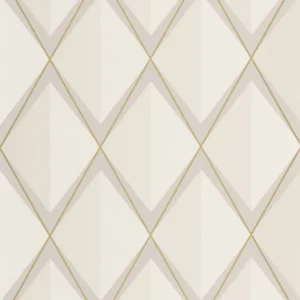 white geometric wallpaper from casadeco