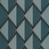 blue geometric wallpaper from casadeco