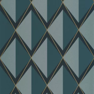 blue geometric wallpaper from casadeco