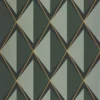 green geometric wallpaper from casadeco