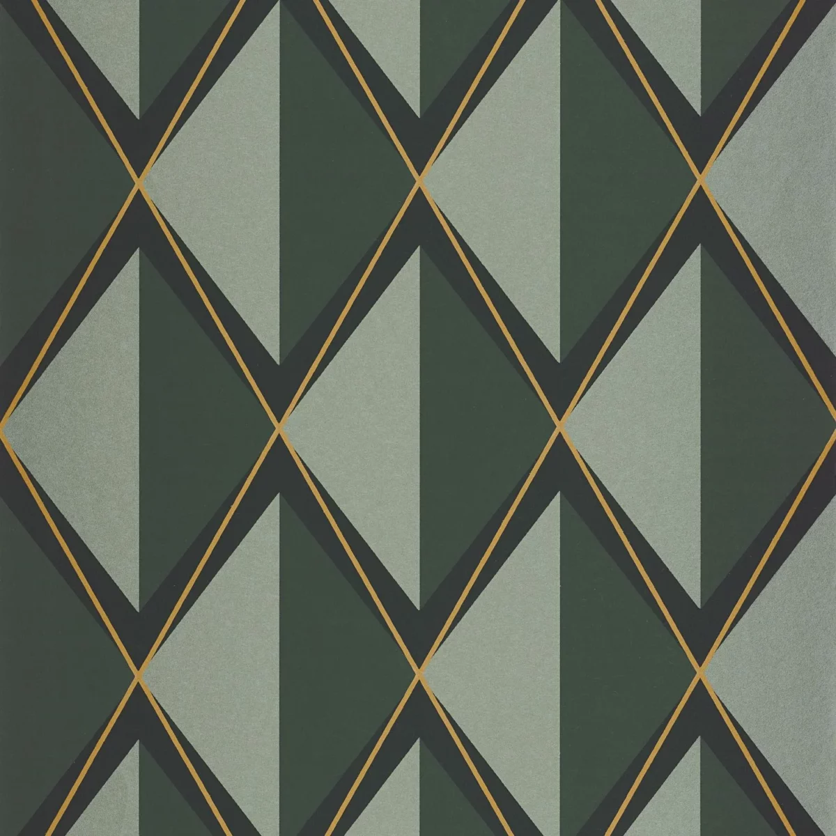 green geometric wallpaper from casadeco