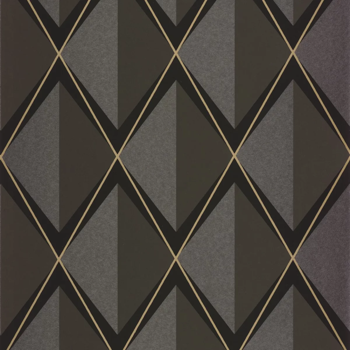 brown geometric wallpaper from casadeco