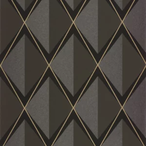 brown geometric wallpaper from casadeco