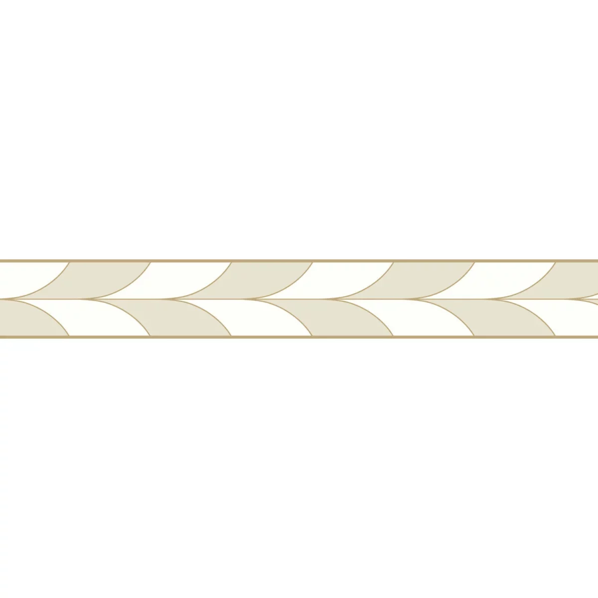 La Festive Border - Beige Lin by white geometric wallpaper from casadeco