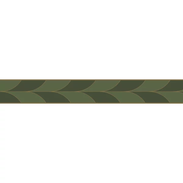 La Festive Border - Vert Taiga by green geometric wallpaper from casadeco