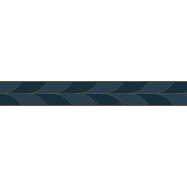 La Festive Border - Noir Fusain by brown geometric wallpaper from casadeco