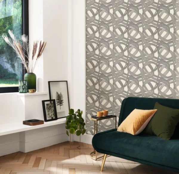 Shimmy Wallpaper - Noir Fusain / Lin by Shimmy Wallpaper - Noir Fusain / Lin from
