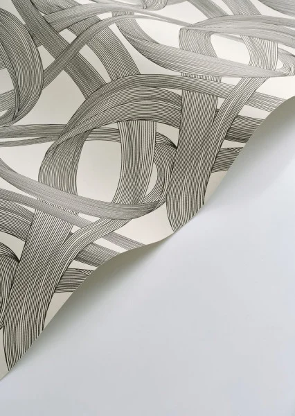 Shimmy Wallpaper - Noir Fusain / Lin by Shimmy Wallpaper - Noir Fusain / Lin from