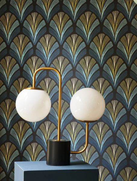 Folies St James Wallpaper - Bleu Orage by Folies St James Wallpaper - Bleu Orage from