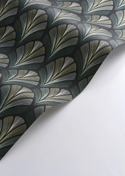 Folies St James Wallpaper - Vert Taiga by Folies St James Wallpaper - Vert Taiga from