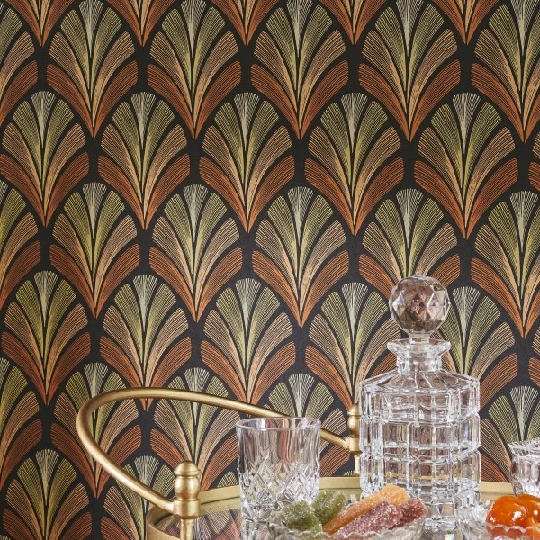 Folies St James Wallpaper - Terracotta by Folies St James Wallpaper - Terracotta from