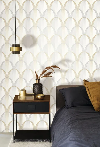 Entree Des Artistes Wallpaper - Blanc Calcaire / Gris by Entree Des Artistes Wallpaper - Blanc Calcaire / Gris from