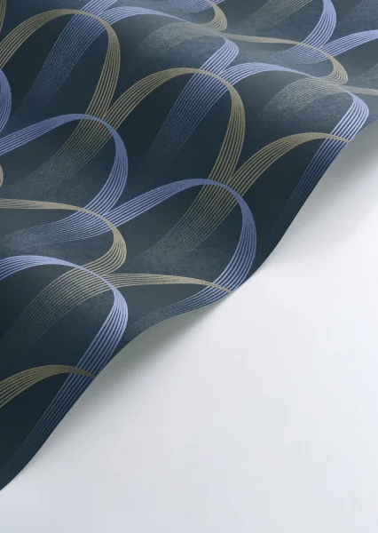 Entree Des Artistes Wallpaper - Bleu Outremer / Mordore by Entree Des Artistes Wallpaper - Bleu Outremer / Mordore from