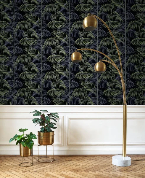 Le Tout Paris Wallpaper - Bleu Outremer / Vert by Le Tout Paris Wallpaper - Bleu Outremer / Vert from