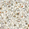 orange botanical wallpaper from caselio