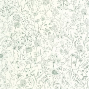 green botanical wallpaper from caselio