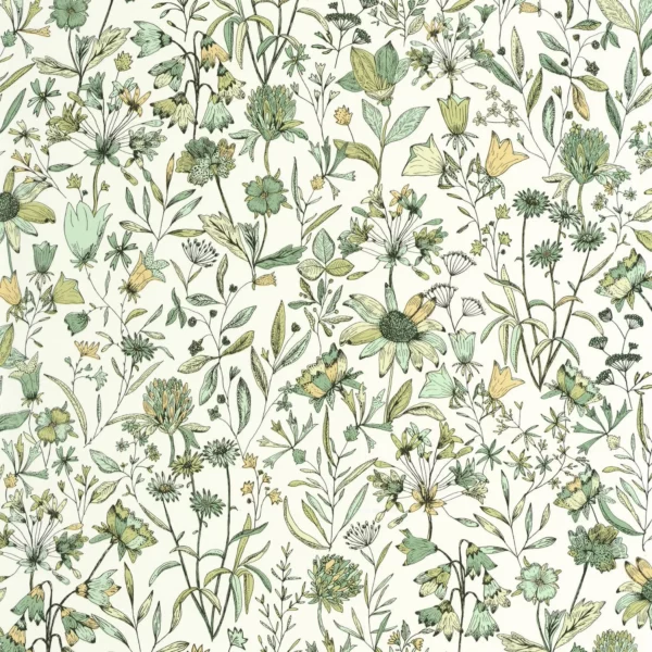 Jardin De Giverny Wallpaper - Verts by green botanical wallpaper from caselio