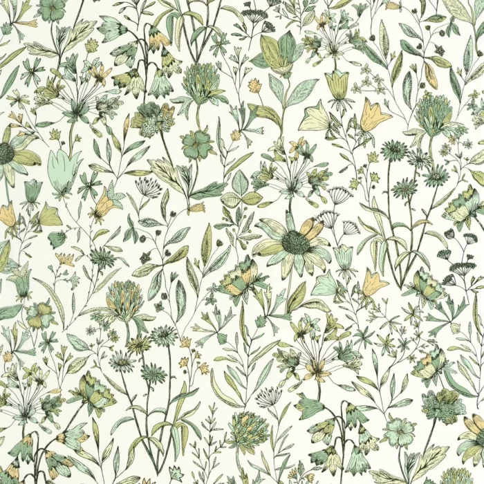 Jardin De Giverny Wallpaper - Verts swatch