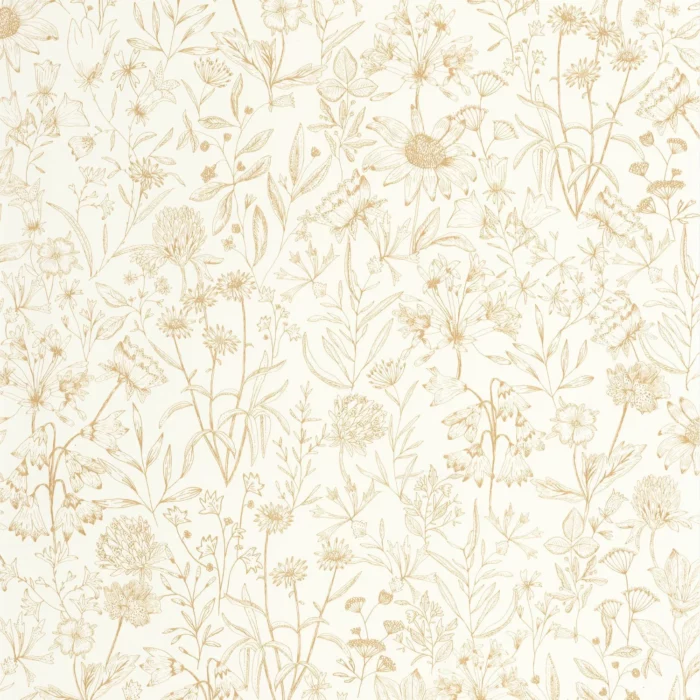 Jardin De Giverny Wallpaper - Blanc Or swatch