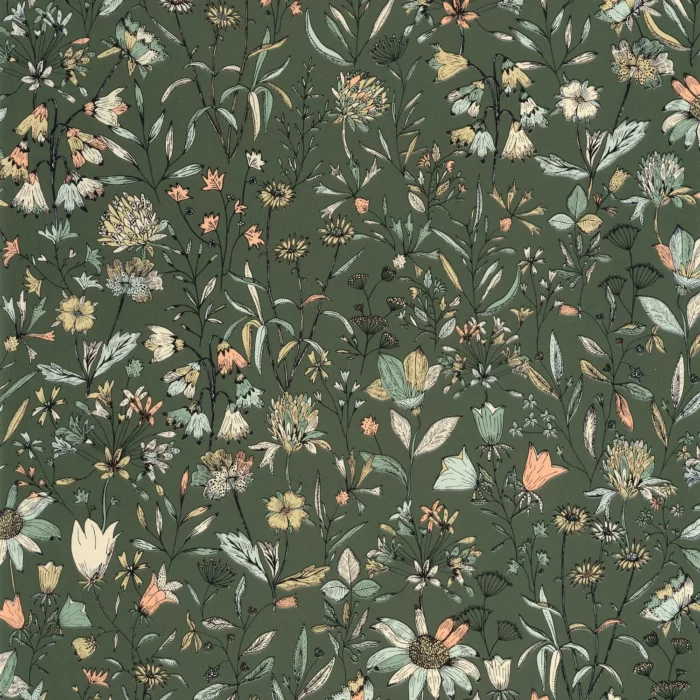 Jardin De Giverny Wallpaper - Vert Anglais swatch