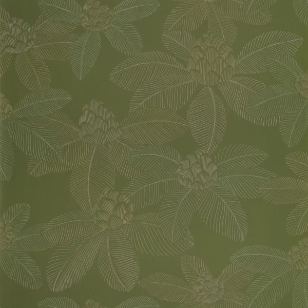 green botanical wallpaper from caselio