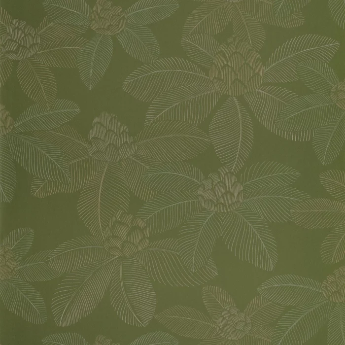 Lotus Wallpaper - Vert Mousse swatch