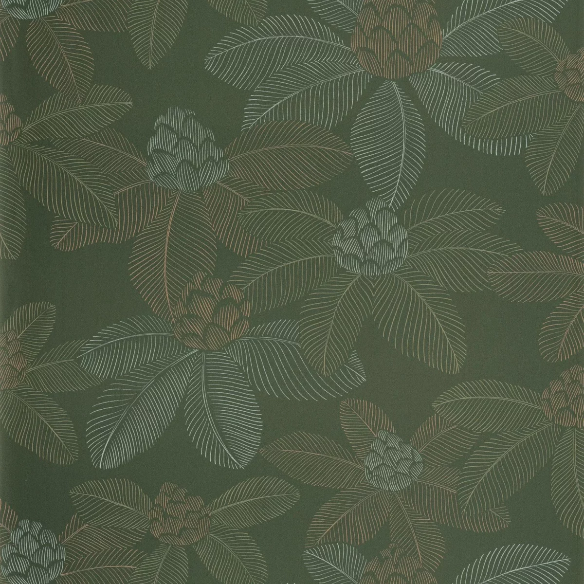green botanical wallpaper from caselio