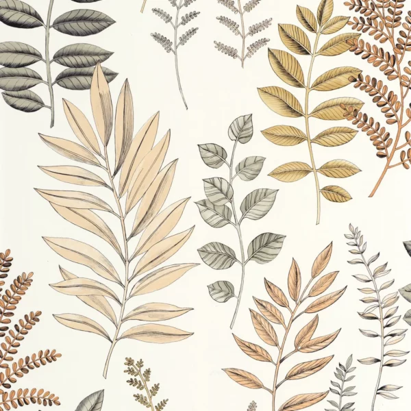 multicolour botanical wallpaper from caselio