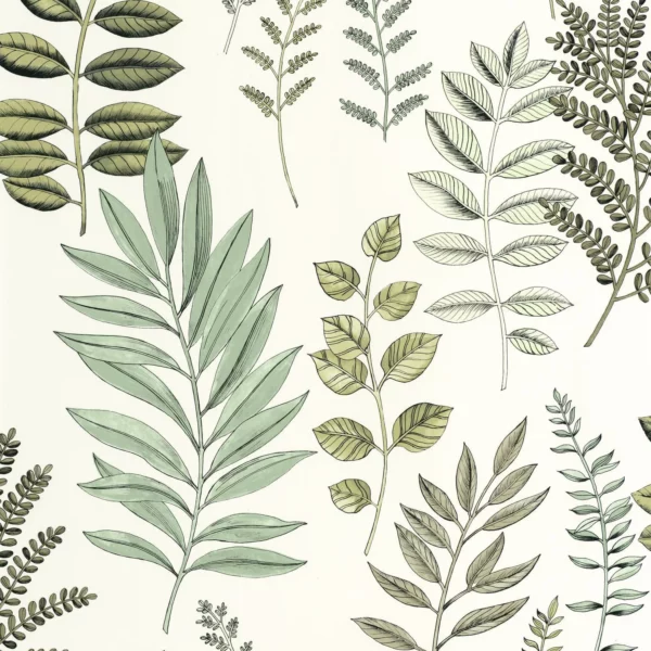 blue botanical wallpaper from caselio